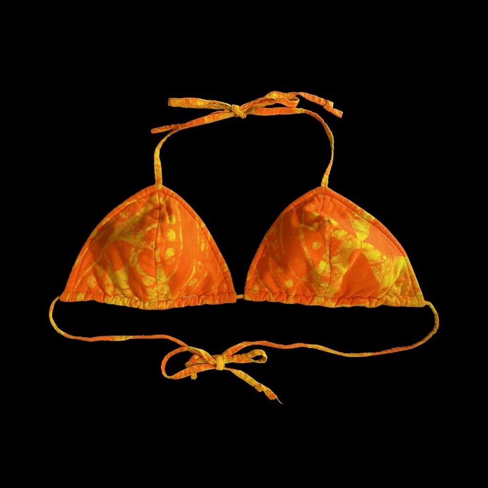 Rare VTG Fancy That Sz 14 Bikini Hawaiian Triangle Top Full Booty '60s Vibes - Picture 3 of 12